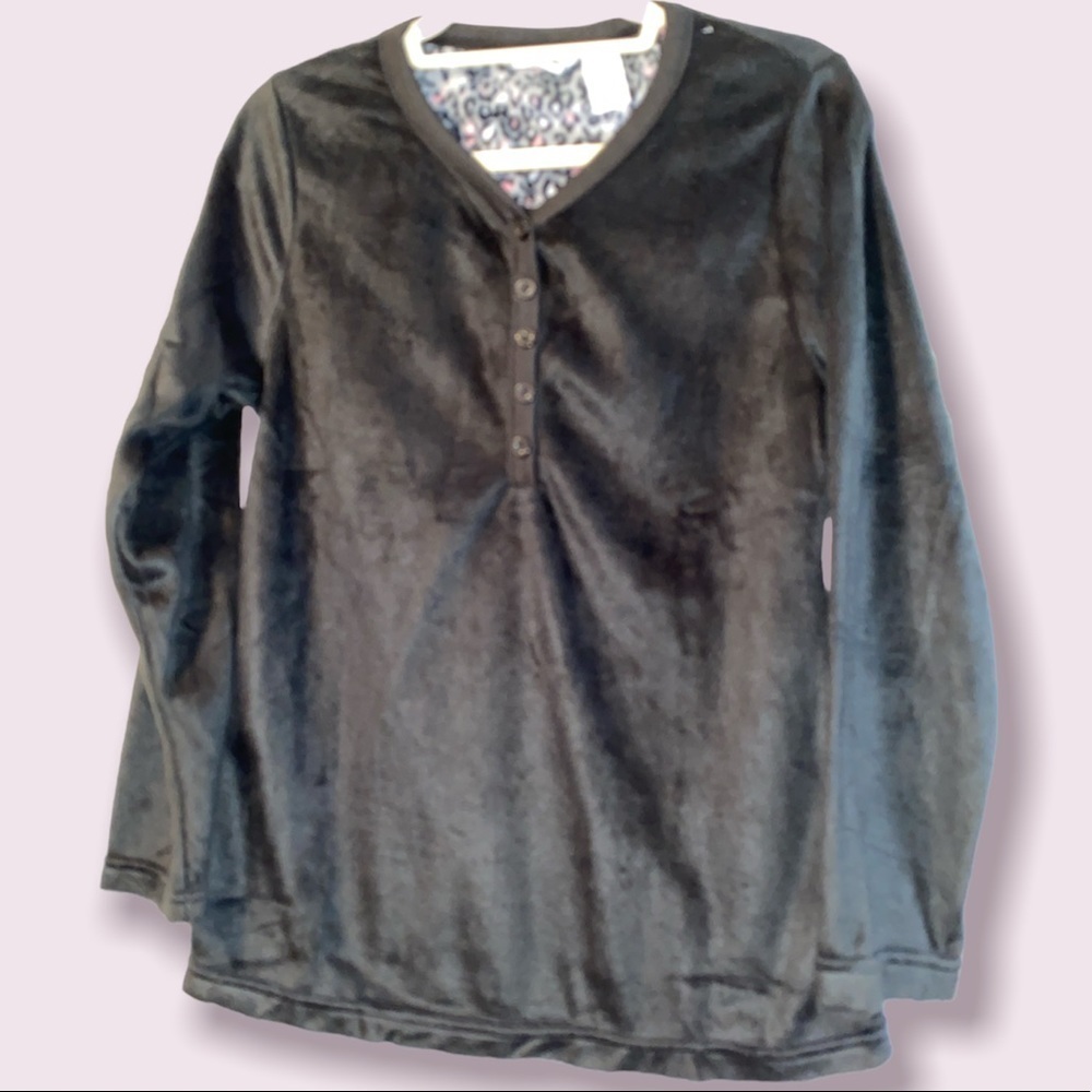 Hotel Spa Collection pajama top minky fleece super soft size small NWT